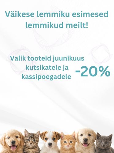 Valik tooteid kutsikale ja kassipojale juunis