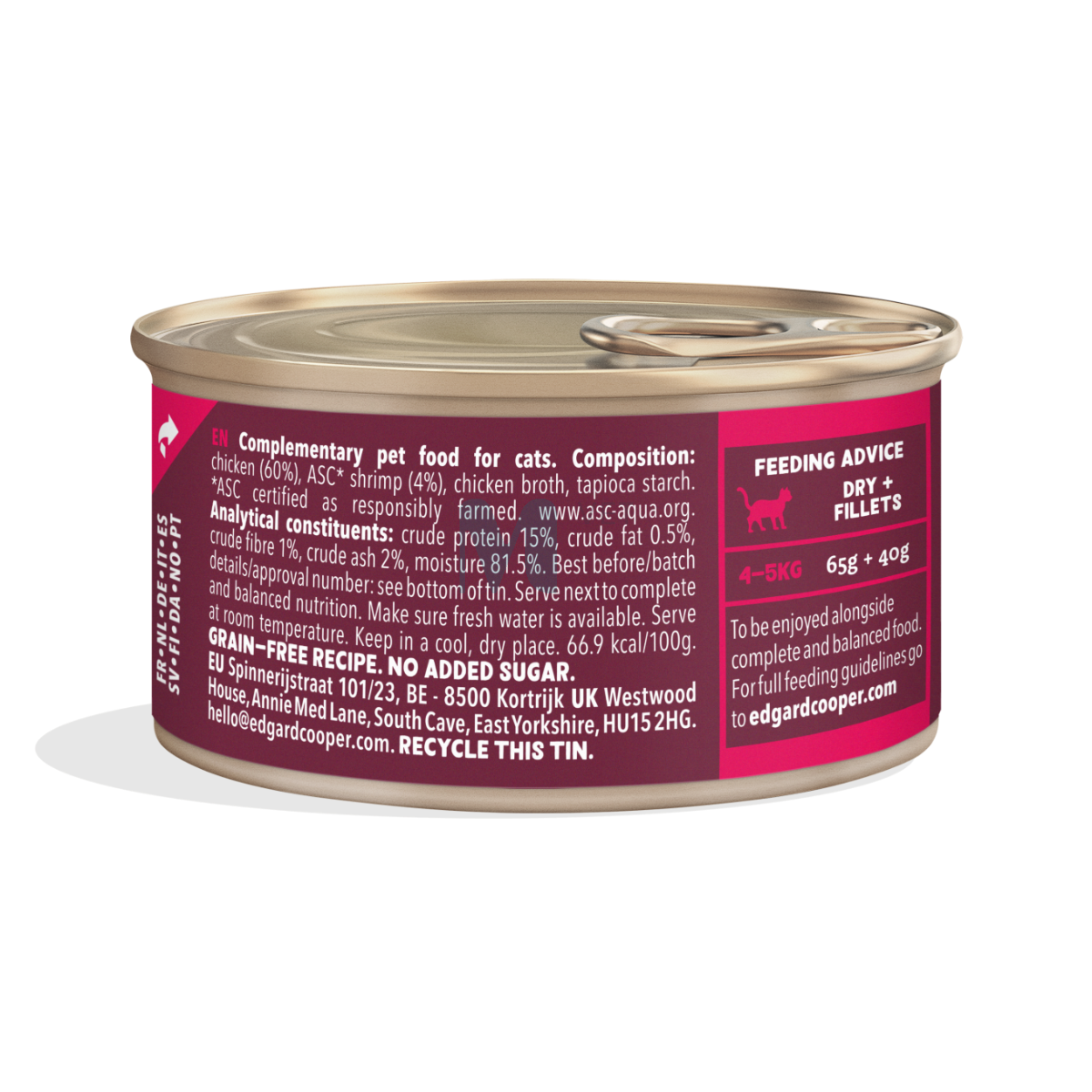 EDGARD COOPER KASSI KONSERV FILEED KANA/KREVETT 70G N1