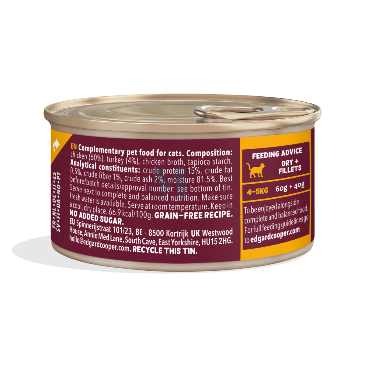 EDGARD COOPER KASSI KONSERV FILEED KANA/KALKUN 70G N1
