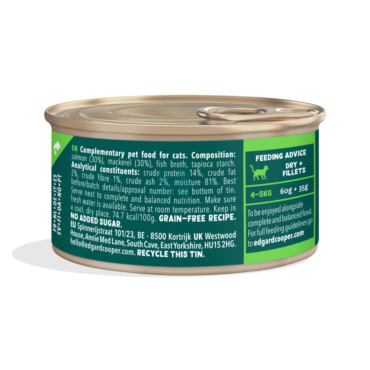 EDGARD COOPER KASSI KONSERV FILEED LÕHE/MAKRELL 70G N1
