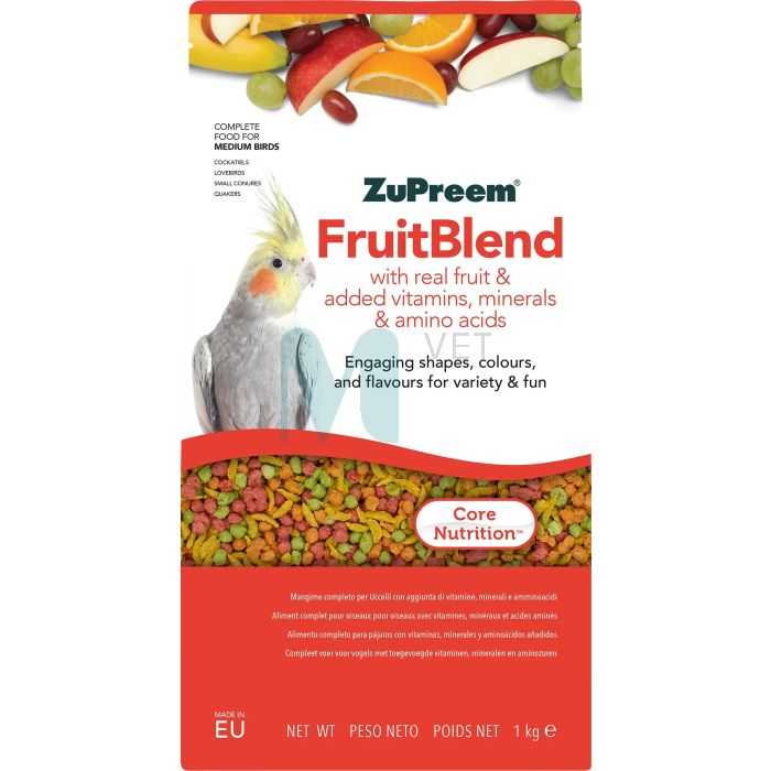 ZUPREEM LINDUDE TÄISSÖÖT FRUITBLEND MEDIUM BIRDS 1KG