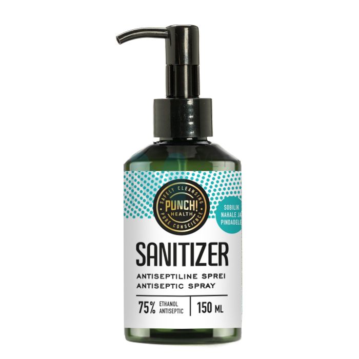 PUNCH SANITIZER KÄTE DESINFITSEERIMISVAHEND 150ML PUMBAGA
