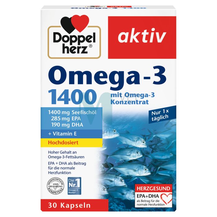 DOPPELHERZ AKTIV OMEGA-3 1400MG N30 MEREKALAÕLI KAPSLID