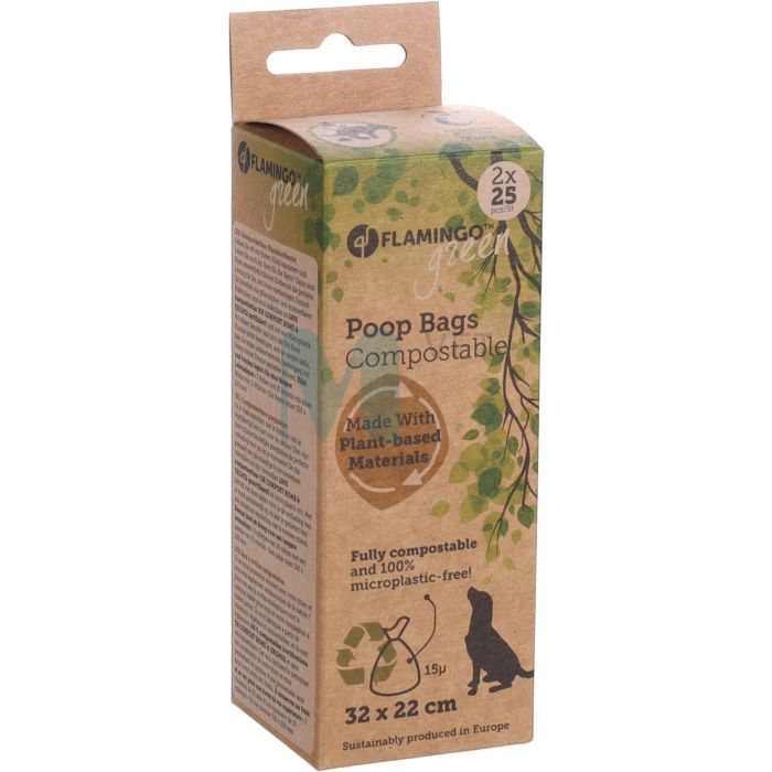 FLAMINGO HÜGIEENIKOTID GREEN 2*25 TK KOMPOSTEERITAVAD