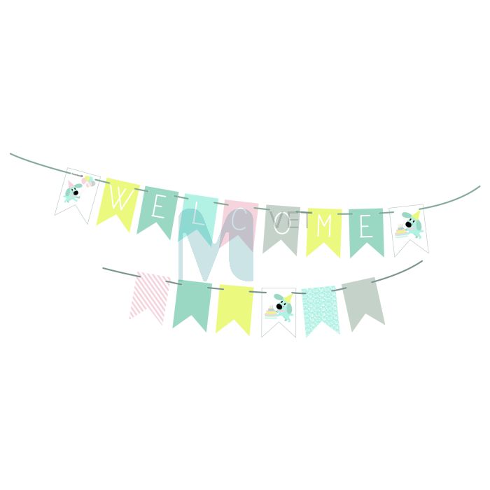 BEEZTEES KUTSIKA PUPPY PAPER FLAGS 15TK #