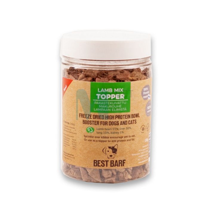 BEST BARF KÜLMKUIVATATUD MAIUS LAMBA MIX TOPPER 100G