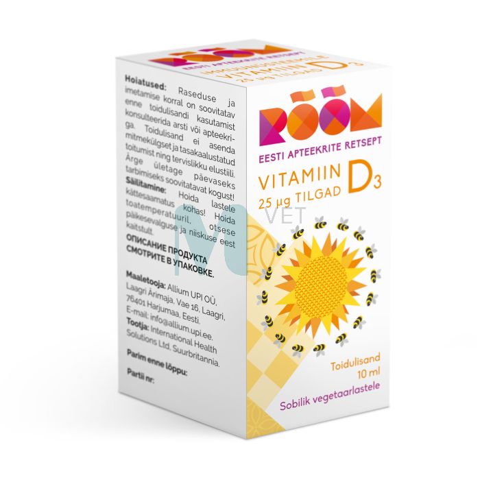 RÕÕM VITAMIIN D3 25MCG TILGAD 10ML