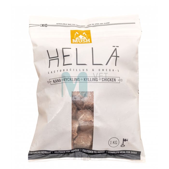 MUSH HELLÄ KOERA TÄISSÖÖT TOORTOIT KANA 1KG