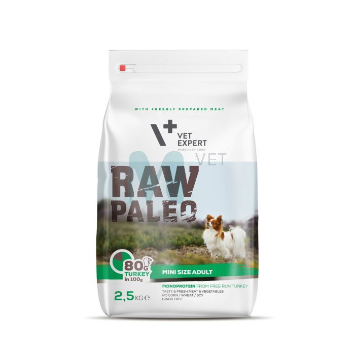 RAW PALEO KOERA TÄISSÖÖT VÄIKE TÕUG KALKUN 2,5KG #