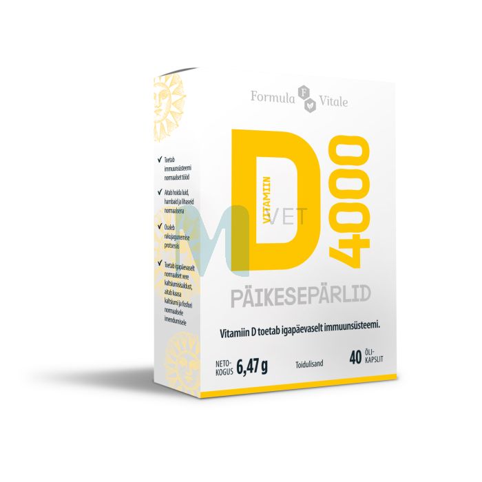 FORMULA VITALE D-VIT PÄIKESEPÄRLID 4000IU N40