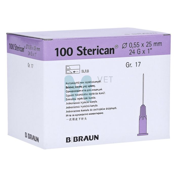 NÕEL SÜSTLA 24G (0,55X25MM) STERICAN LILLA N100