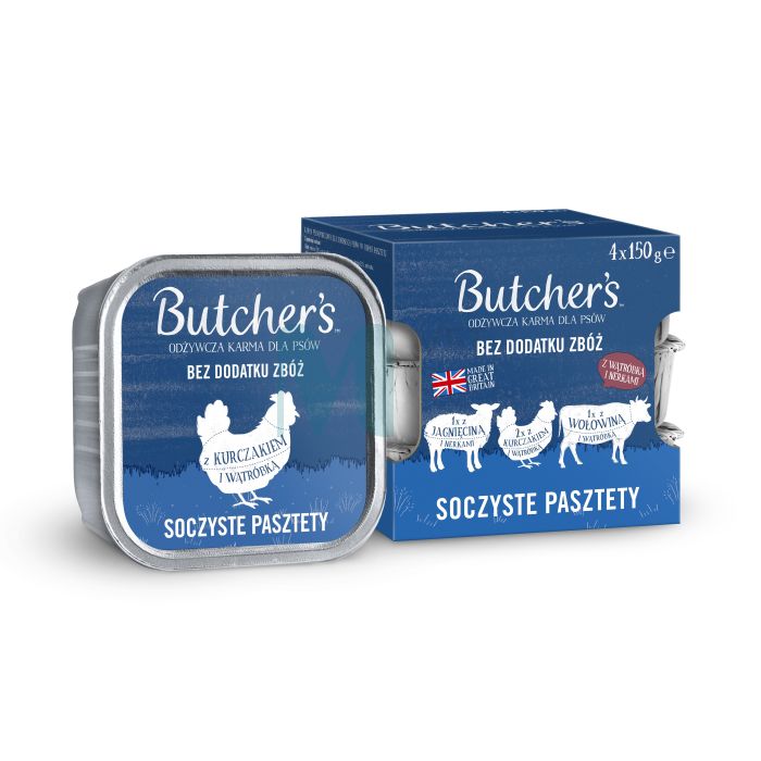 BUTCHERS KOERA PASTEET MULTIP. LAMMAS/KANA/VEIS 150G N4