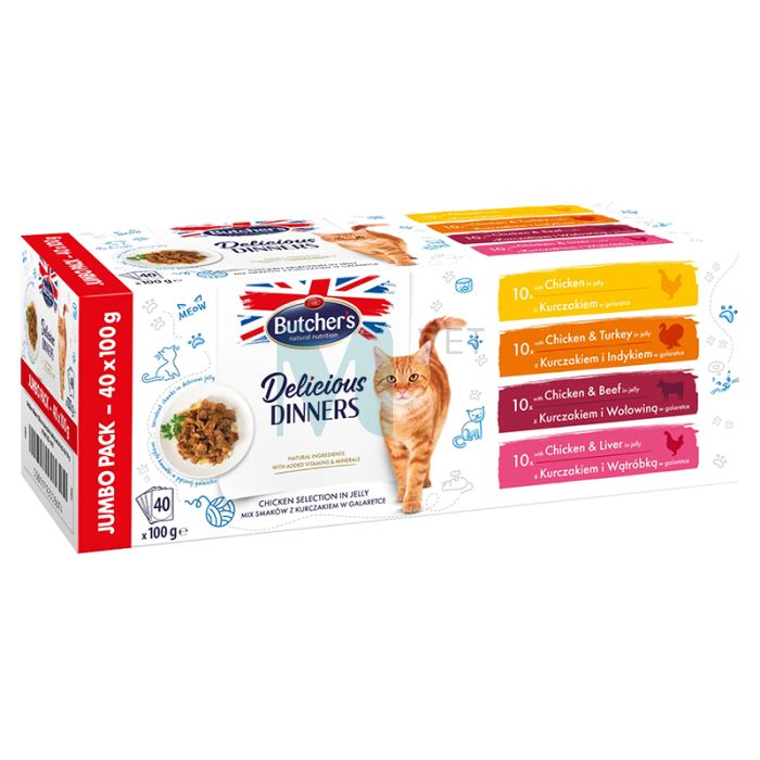 BUTCHERS KASSI EINEKOTIKE DELIC.DINNER ŽELEES MULTIPAKK 100G N40