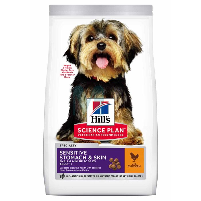 HILLS KOERA TÄISSÖÖT SENSIT.STOMACH/SKIN SMALL&MINI 1,5KG