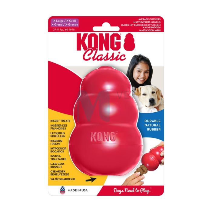 KONG CLASSIC KOERA MÄNGUASI TÄIDETAV XL PUNANE