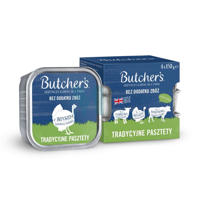 BUTCHERS KOERA PASTEET MULTIP. LAMMAS/KALKUN/VEIS 150G N4