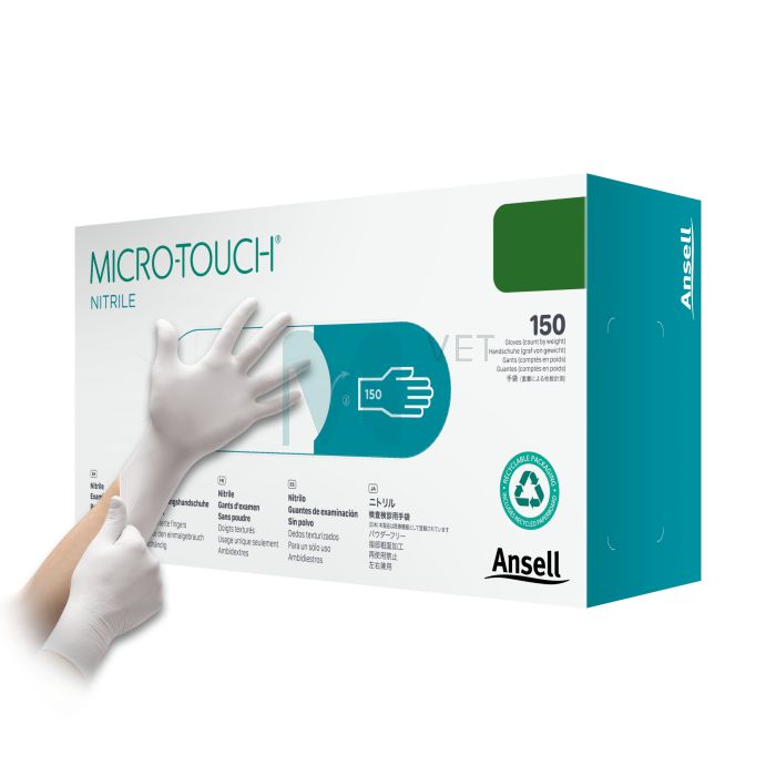 KINDAD MICRO-TOUCH NITRILE WHITE PF PROTS M N150