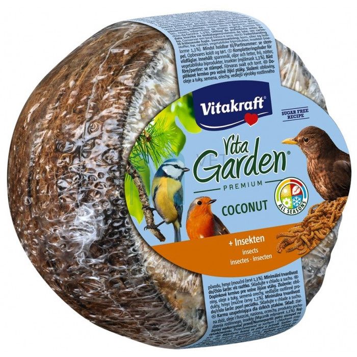VITAKRAFT LINDUDE MAIUS TÄIDETUD KOOKOSPÄHKEL 1/2 200G
