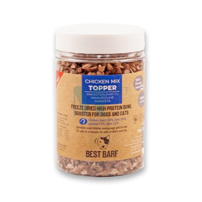 BEST BARF KÜLMKUIVATATUD MAIUS KANA MIX TOPPER 100G