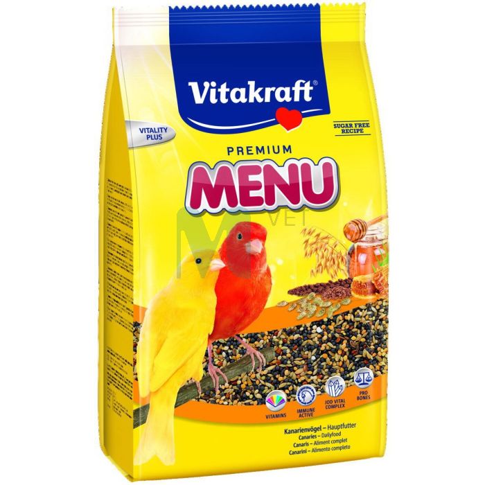 VITAKRAFT KANAARILINDUDE TÄISSÖÖT PREMIUM MENU 500G