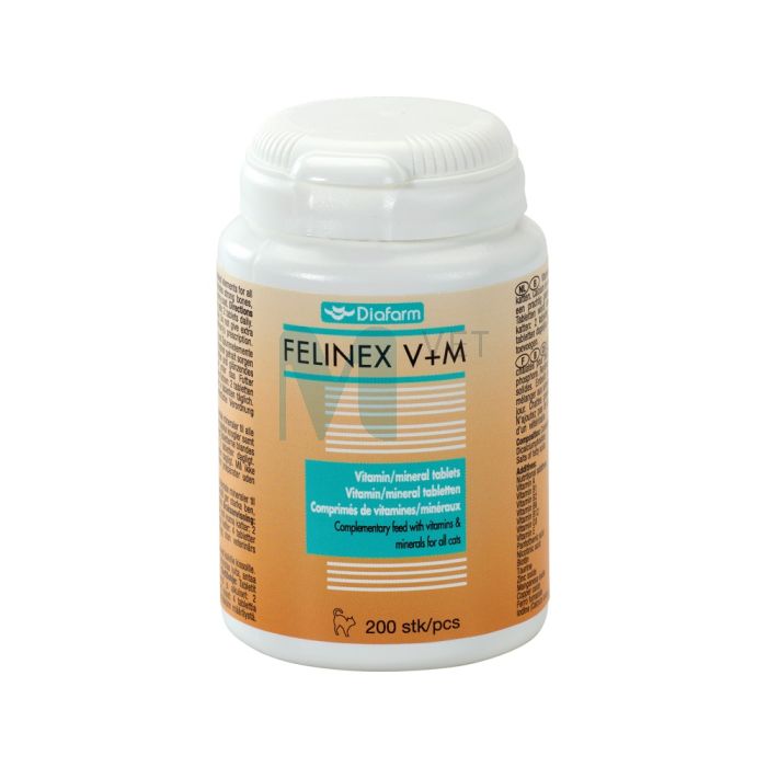 DIAFARM VIT/MIN FELINEX KASSIDELE TBL N200