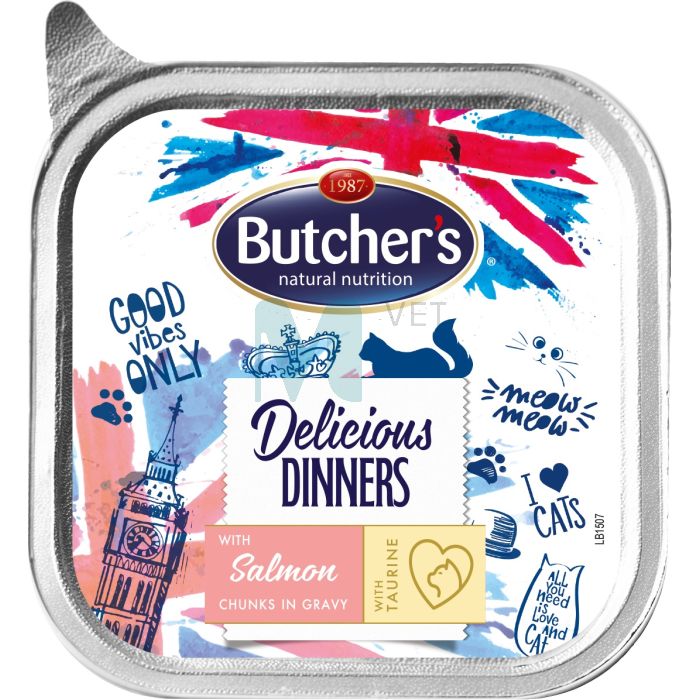 BUTCHERS KASSI KONSERV DELIC.DINNER LÕHE 100G #