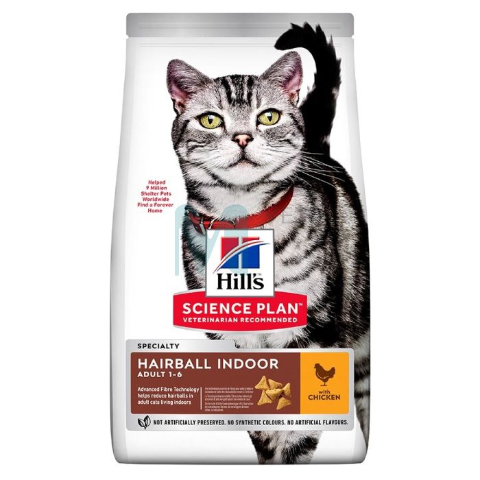 HILLS KASSI TÄISSÖÖT HAIRBALL/INDOOR KANA 1,5KG #