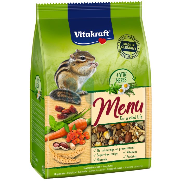 VITAKRAFT ORAVA TÄISSÖÖT MENU VITAL 600G