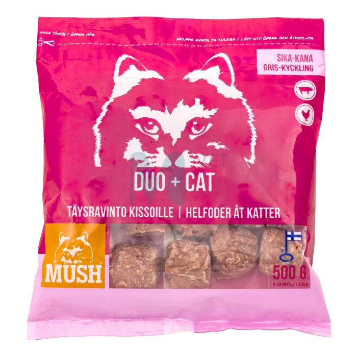 MUSH DUO+ KASSI TÄISSÖÖT SIGA/KANA 500G