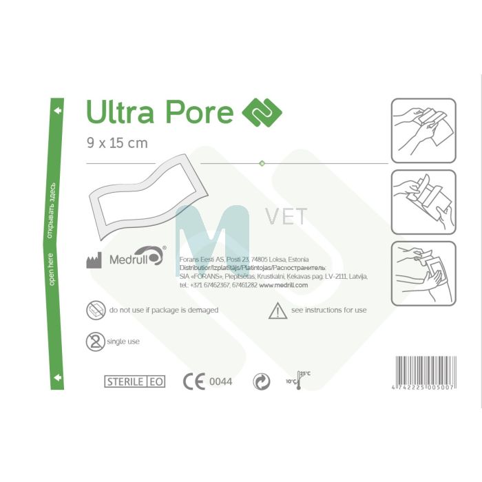 ISEKLEEPUV PLAASTER ULTRA PORE 9X15CM (MEDRULL)