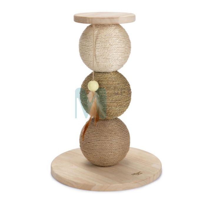 BEEZTEES DBL KASSI KRAAPIMISPOST GLOBES 34X34X47,5CM