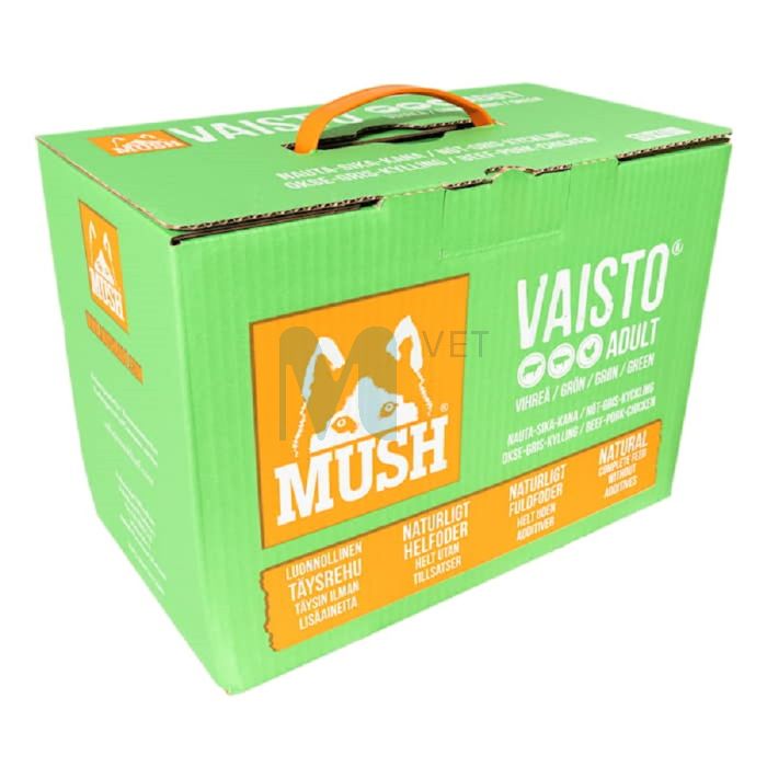 MUSH VAISTO KOERA TÄISSÖÖT TOORTOIT VEIS/SIGA/KANA 10KG