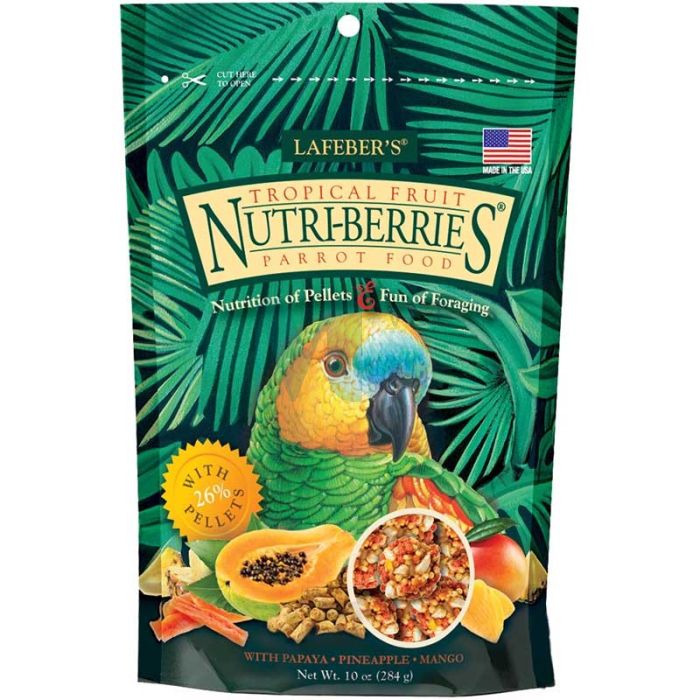 NUTRI-BERRIES LINDUDE TÄISSÖÖT TROPICAL FRUIT PARROT 284G