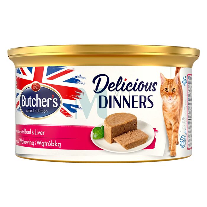 BUTCHERS KASSI KONSERV DELIC.DINNER VEIS/MAKS 85G