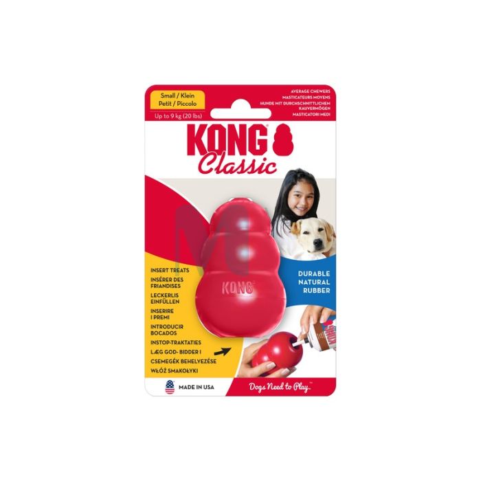 KONG CLASSIC KOERA MÄNGUASI TÄIDETAV S PUNANE