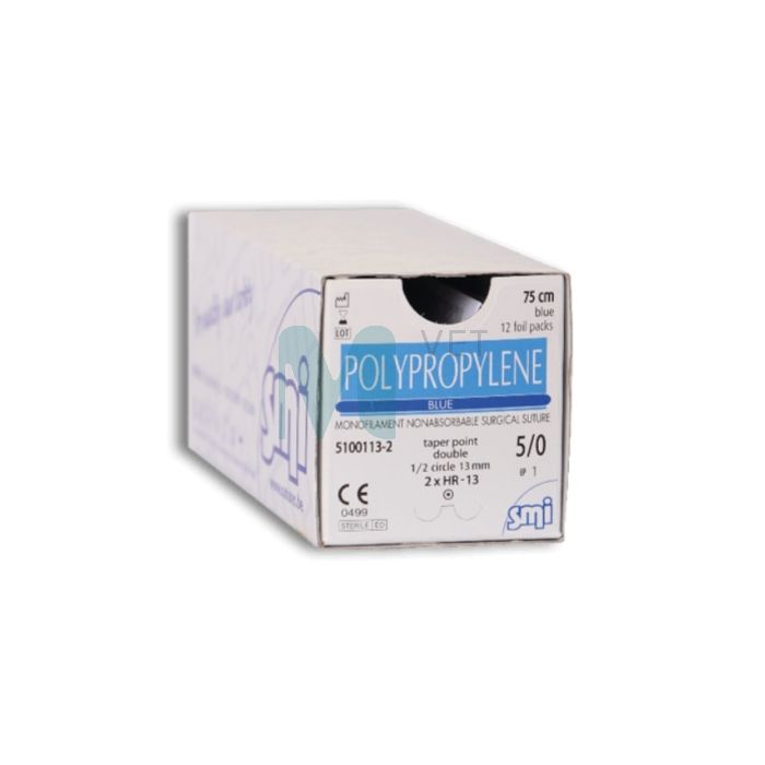 SMI ÕMBLUSMATERJAL POLYPROPYLENE 4/0 LÕIKAV NÕEL 3/8 19MM/75CM N12