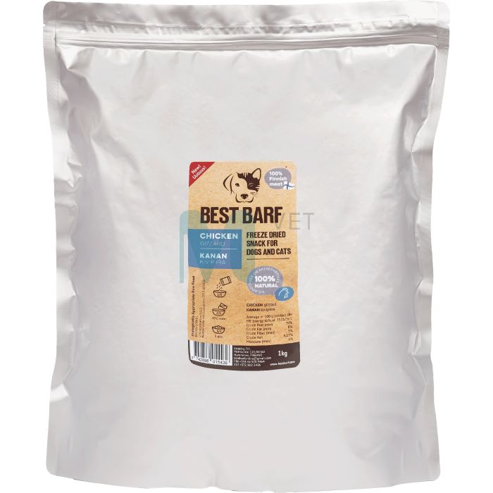 BEST BARF KÜLMKUIVATATUD MAIUS KANA PUGU 1KG #