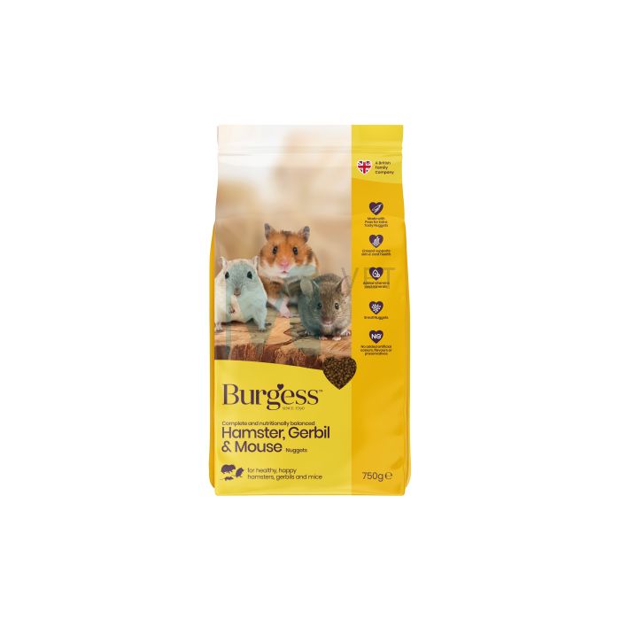 BURGESS EXCEL HAMSTRI, LIIVAHIIRE JA HIIRE TÄISSÖÖT 750G