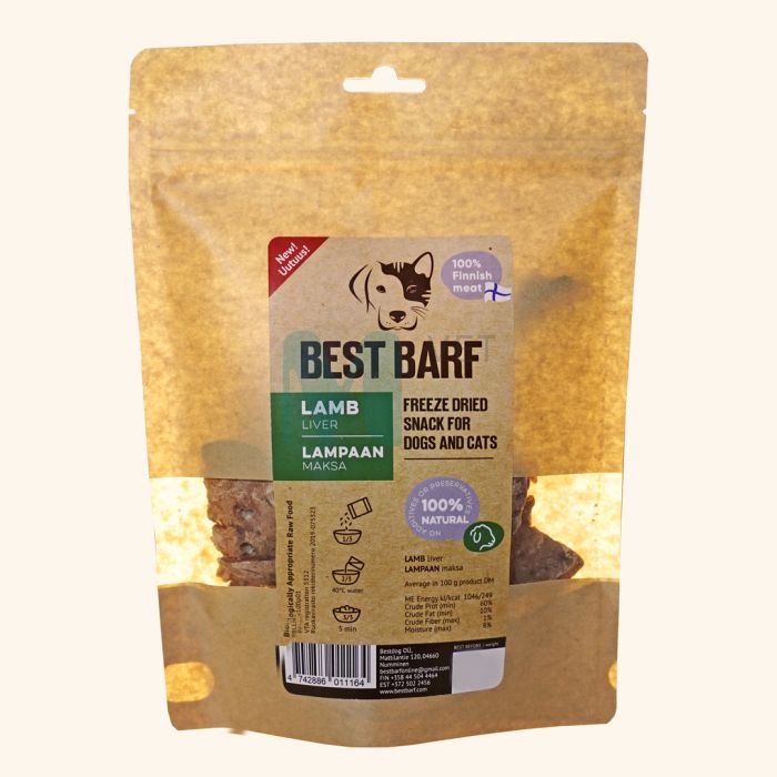 BEST BARF KÜLMKUIVATATUD MAIUS LAMBA MAKS 100G