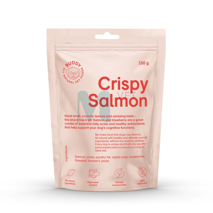 BUDDY KOERA MAIUS CRUNCHY LÕHE/MUSTIKAS 150G
