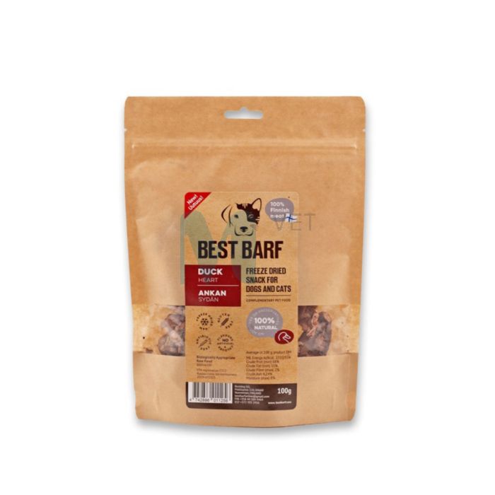BEST BARF KÜLMKUIVATATUD MAIUS PARDISÜDAMED 100G