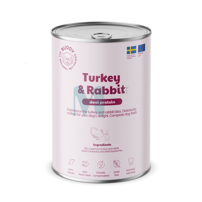 BUDDY KOERA KONSERV KALKUN/JÄNES 400G