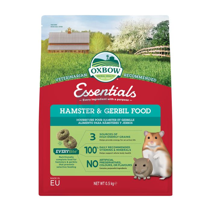 OXBOW ESSENTIALS HAMSTRI & LIIVAHIIRE TÄISSÖÖT 0.5KG