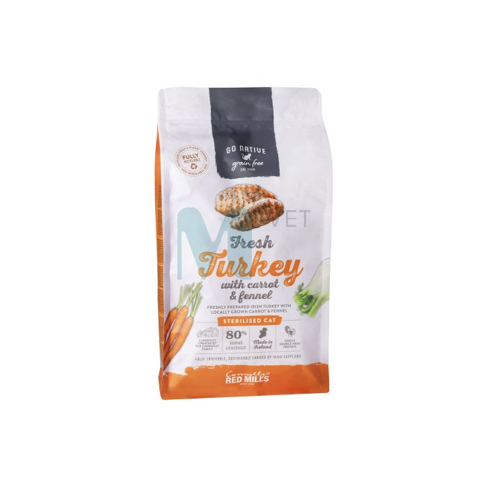 GO NATIVE KASSI TÄISSÖÖT KALKUN/PORGAND/APTEEGITILL 1,5KG