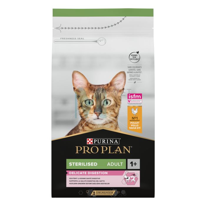 PRO PLAN KASSI TÄISSÖÖT STERIL. DELICATE DIG. KANA 1,5KG