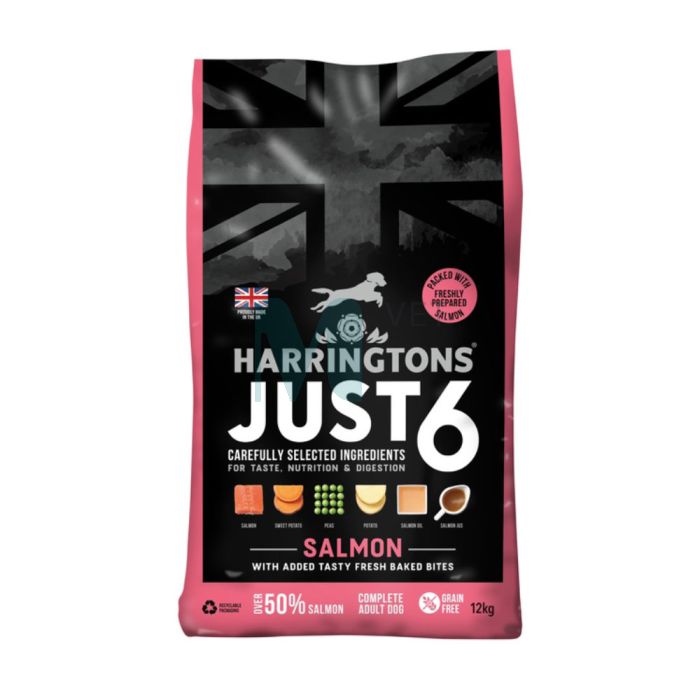 HARRINGTONS JUST6 KOERA TÄISSÖÖT LÕHE 12KG #