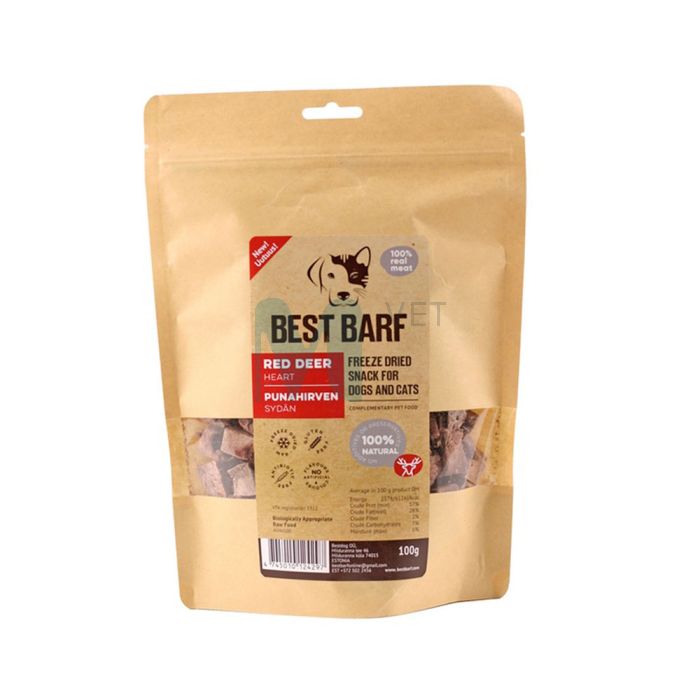 BEST BARF KÜLMKUIVATATUD MAIUS PUNAHIRVE SÜDA 100G #