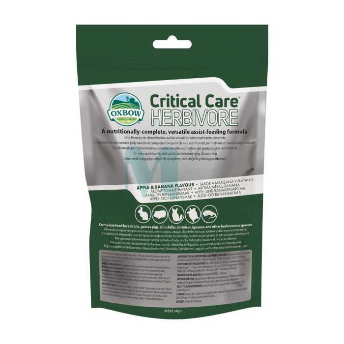 OXBOW CRITICAL CARE HERBIVOORIDE TÄIENDSÖÖT ÕUN & BANAAN 141G