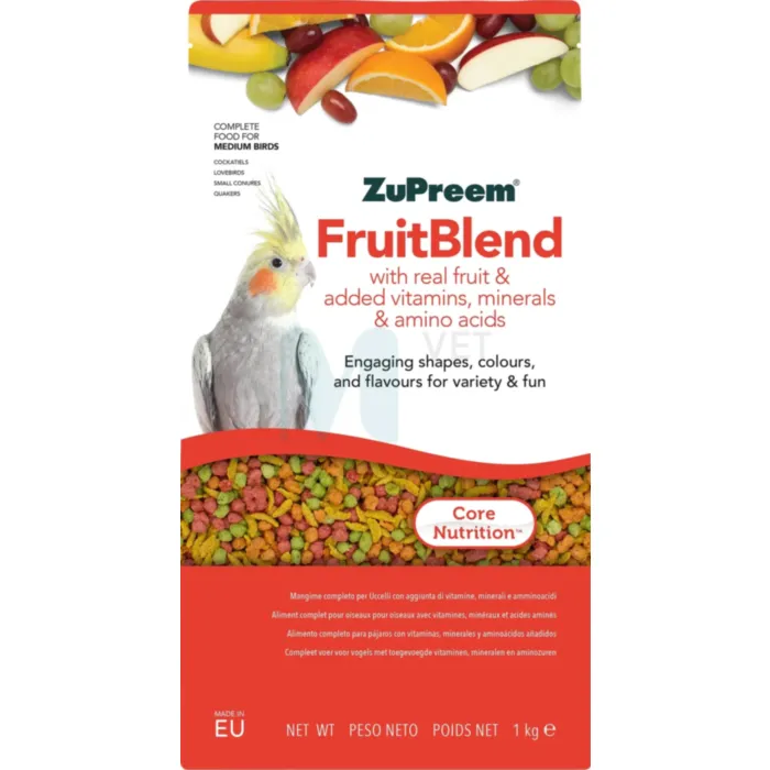 ZUPREEM LINDUDE TÄISSÖÖT FRUITBLEND MEDIUM BIRDS 1KG - Tootepilt 1