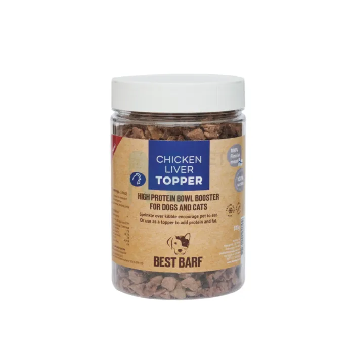 BEST BARF KÜLMKUIVATATUD MAIUS KANA MAKSA TOPPER 100G - Tootepilt 1